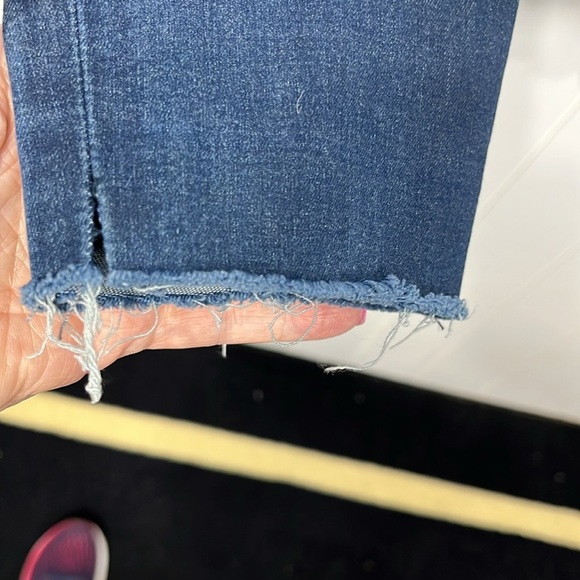 Kut Womens Jeans 6 Dark Wash Mia Toothpick Skinny Zip/Button Fly Raw Hem Trendy - Picture 5 of 14